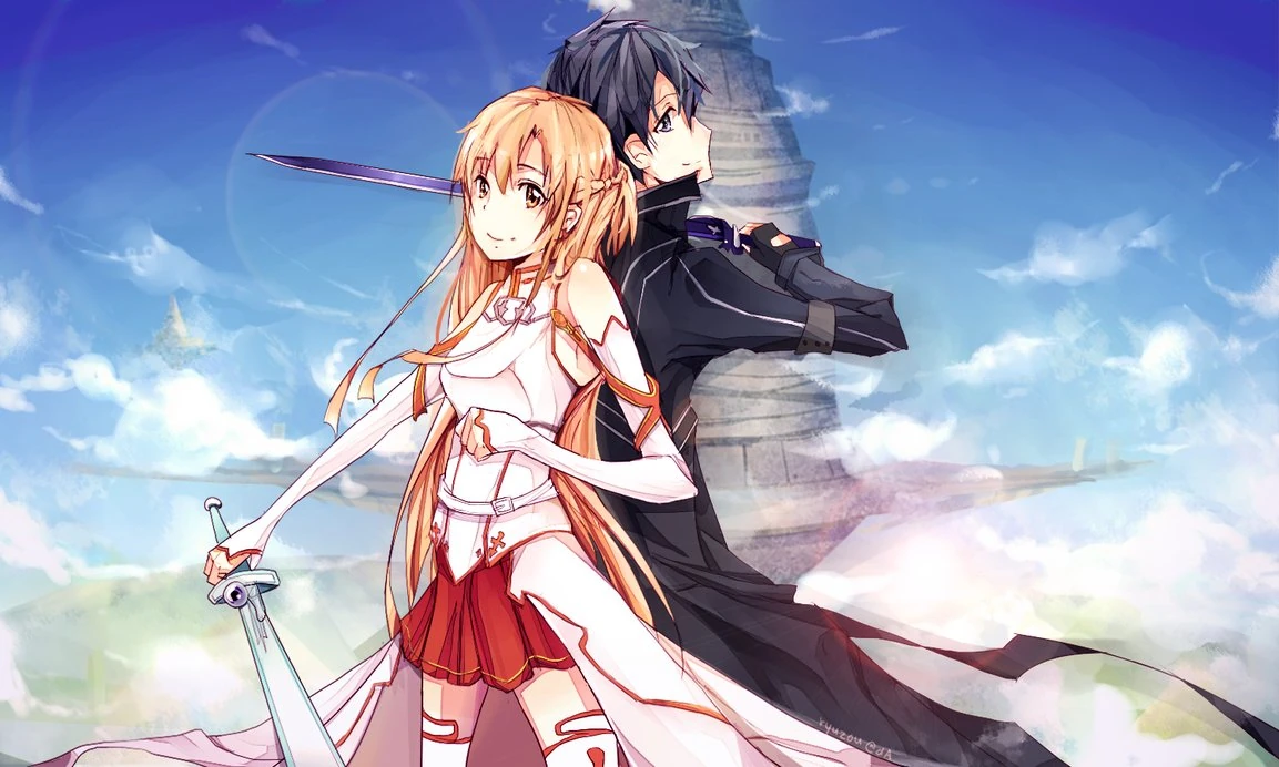 gambar sword art online kirito dan asuna gambar sword art online kirito dan asuna